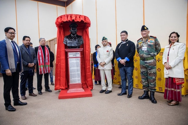 Foundation stone laying ceremony of Major Ralengnao Bob Khathing Memorial was held at Kalawangpo auditorium in Tawang. 