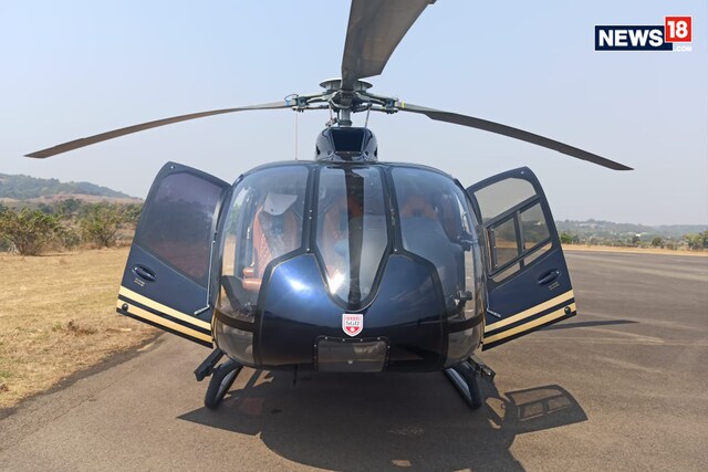 BLADE India's Airbus H130 helicopter. (Photo:Arjit Garg/News18.com)