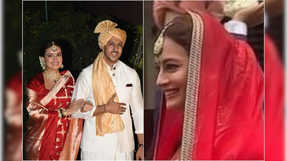 In Pics: Dia Mirza Makes a Stunning Bride in Red Saree as She Poses ...