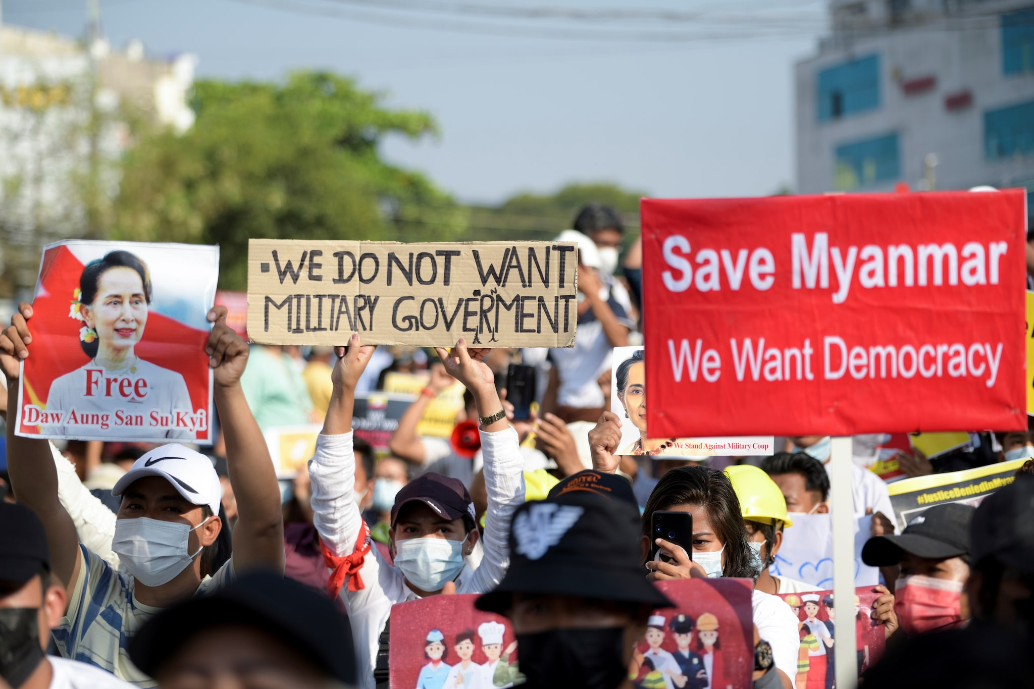 In Pictures | Protesters in Myanmar Demonstrate against Military Coup ...