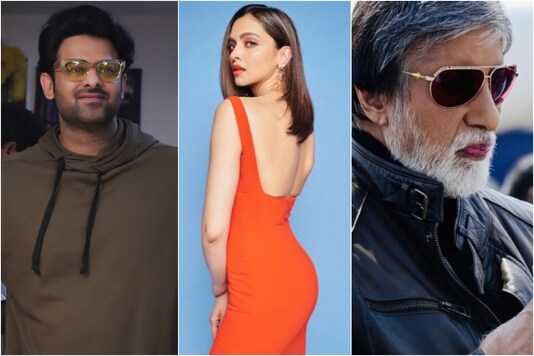 (L to R): Prabhas, Deepika Padukone, Amitabh Bachchan
