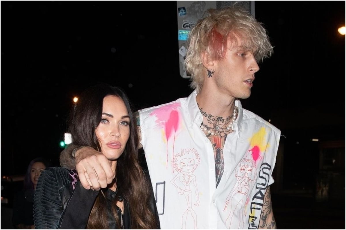 Machine Gun Kelly Wears Girlfriend Megan Fox's Blood Drop