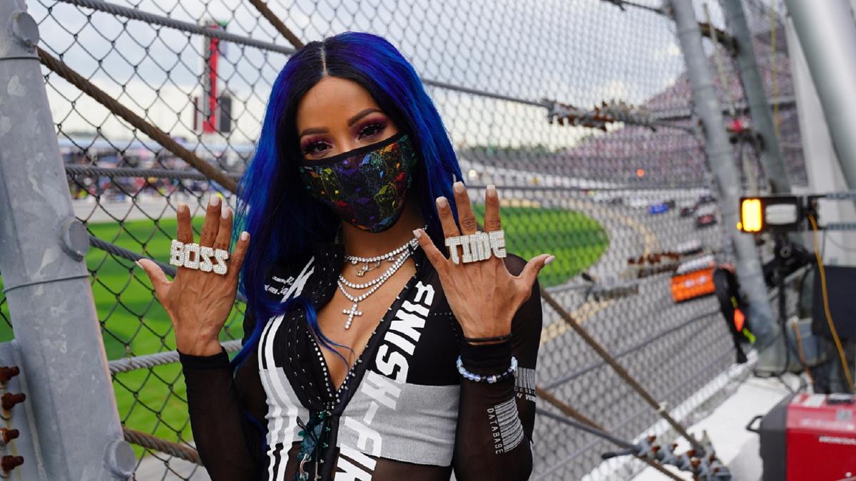 WWE's Sasha Banks Flags Off Daytona 500 Race as Honorary Starter See
