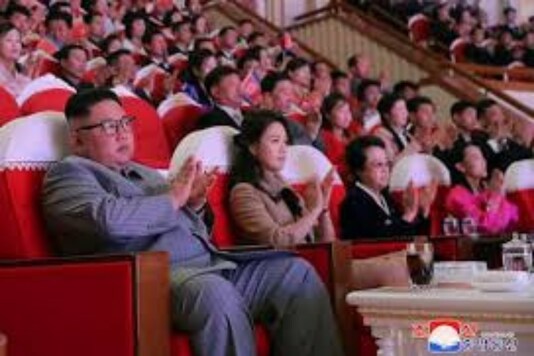 File photo: Kim Jong Un with wife Ri Sol Ju