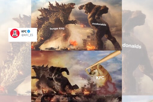 Meme Kong Crypto Doge kfc rivals dig burger tweeted perro news18 mcdonald
