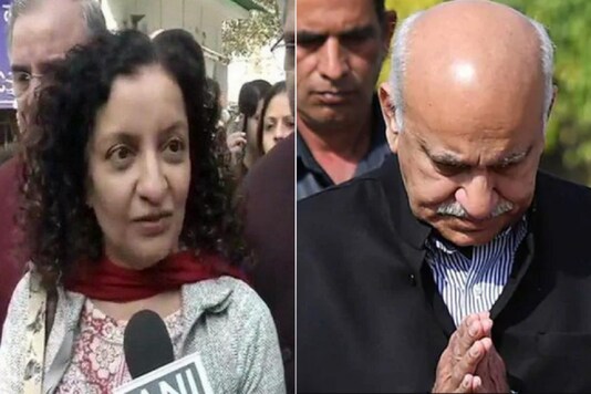 File photos of journalist Priya Ramani and former Union Minister MJ Akbar.