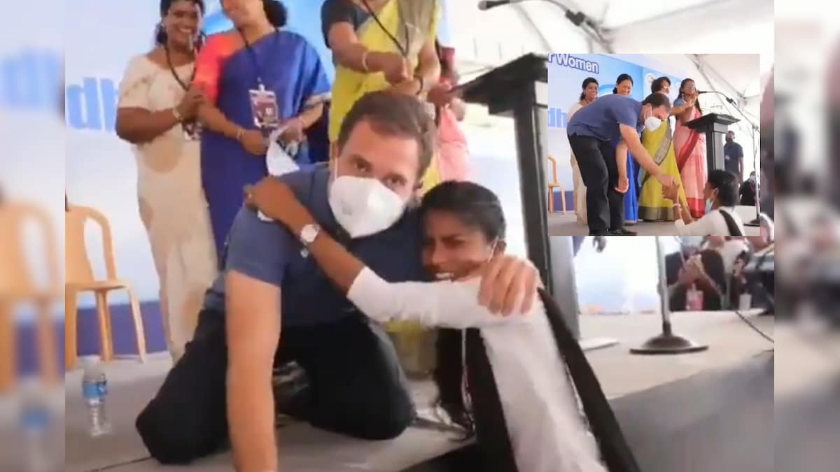 Rahul Gandhi Embraces Emotional College Student During Puducherry Visit, Video Goes Viral Rahul Gandhi Embraces Emotional College Student During Puducherry Visit, Video Goes Viral