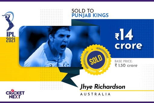 IPL Auction 2021: Australia’s Jhye Richardson Reacts on Getting Rs 14 crore bid by Punjab Kings
