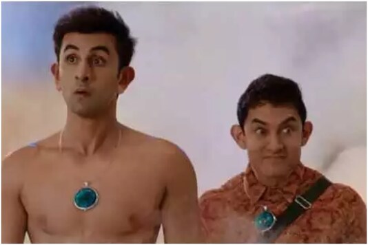 Ranbir Kapoor and Aamir Khan in PK.