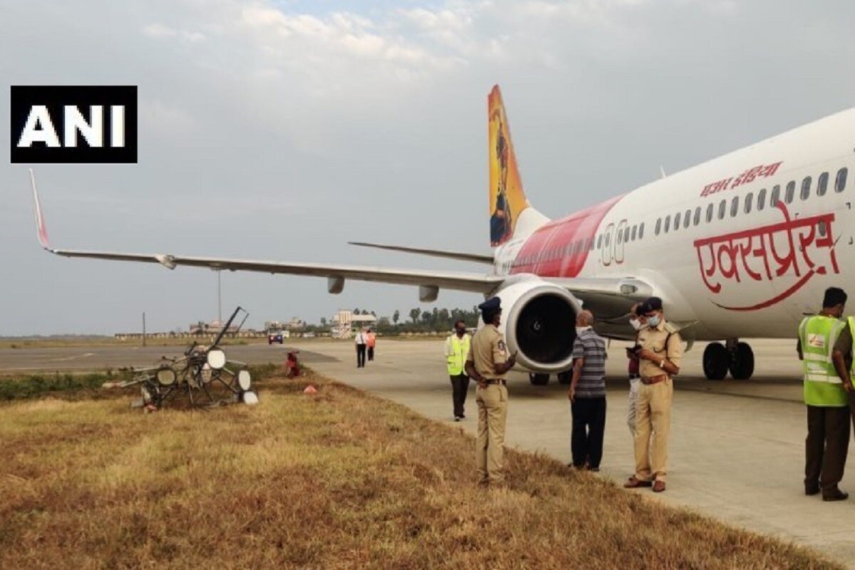 Air India Express Flight Hits Electric Pole While Landing At Vijayawada Int l Airport 