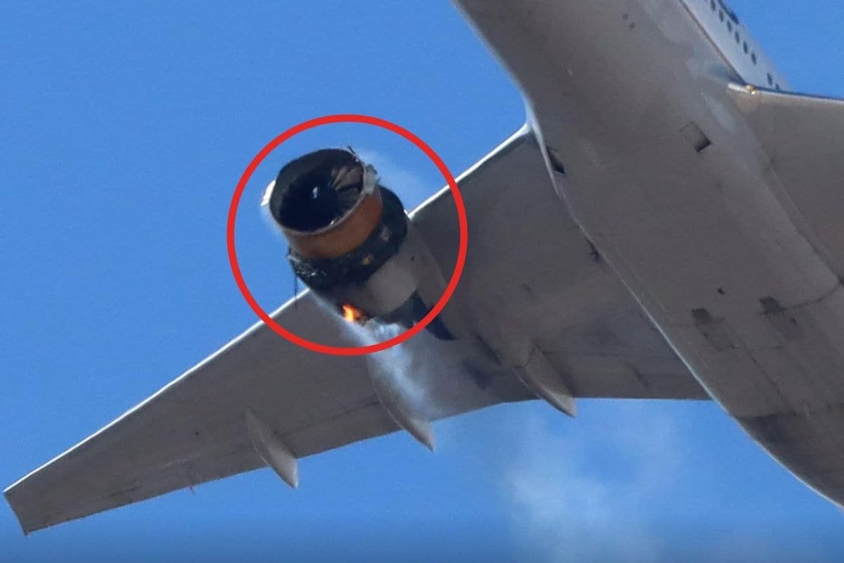 Image result for Watch: Dramatic Footage Shows United Airlines Boeing 777 Parts Falling from Sky After Engine Failure
