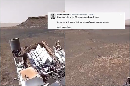 A viral video from NASA's Perseverance rover on Mars turned out to be fake | Image credit: Twitter
