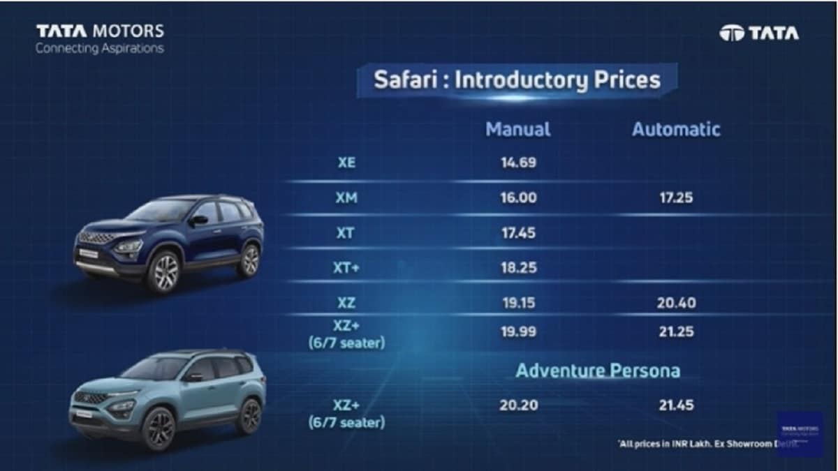 tata safari 6 seater or 7 seater