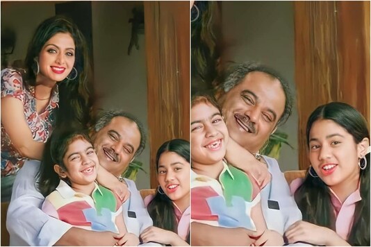 Sridevi with family (L)