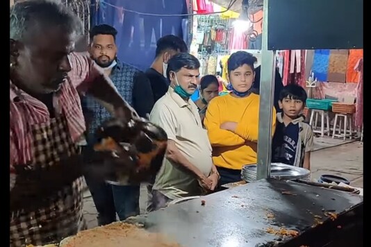 Video grab of Rajinikanth-style dosa.
(Credit: Facebook)
