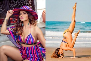 Aashka Goradia's Pictures Are Too Hot To Handle, Check Out Actress Striking Yoga Poses At Beach