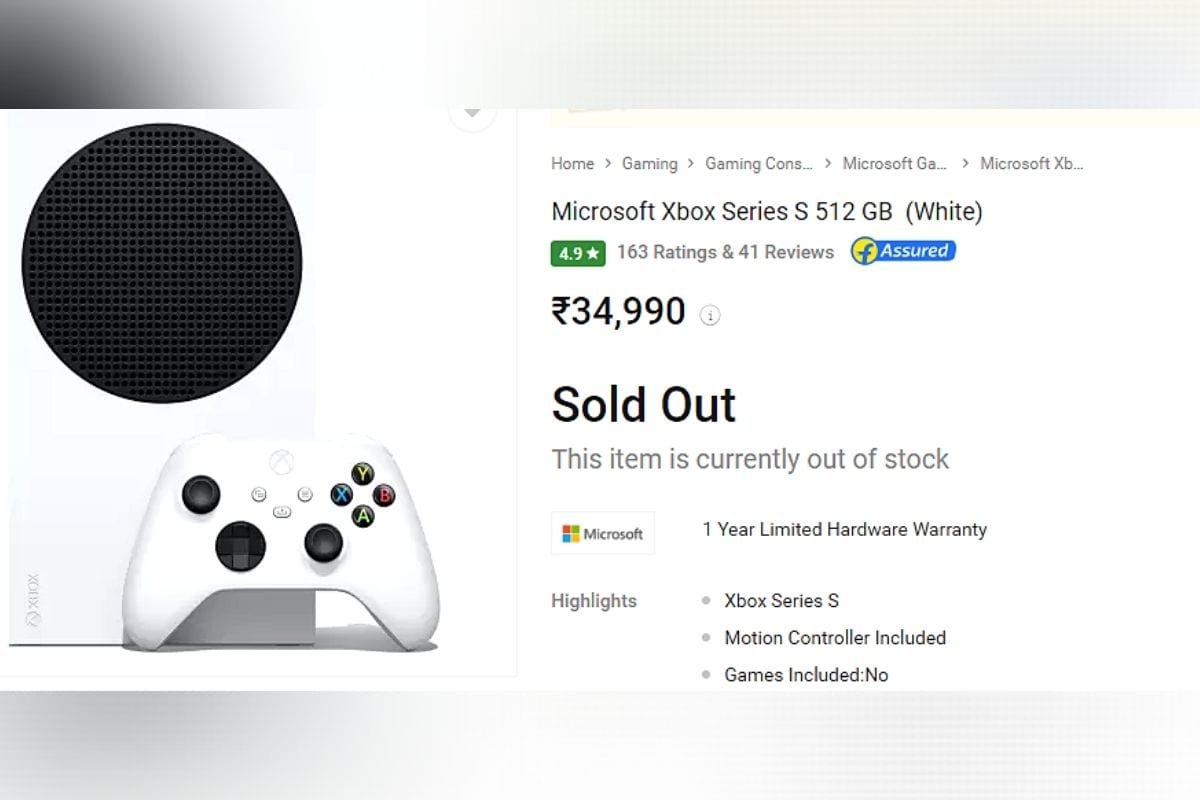 Xbox Series S Console Sold Out on Flipkart But You Can Still Try Your Luck on Amazon India