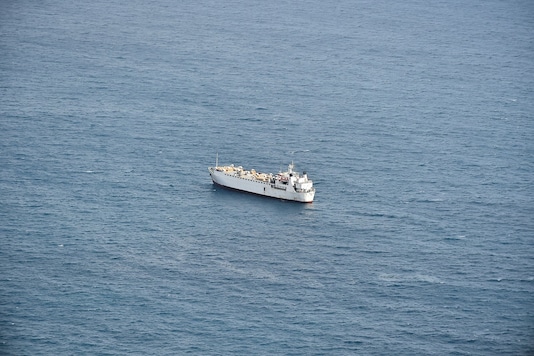 Livestock ship "Kharim Allah" is seen at sea near Cartagena, in Spain on February 25. (Image: Reuters)