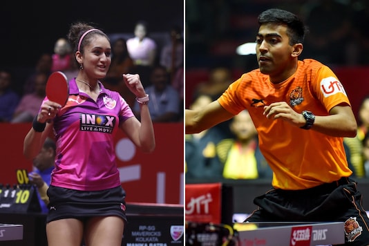 File images of Manika Batra (L) and Harmeet Desai.