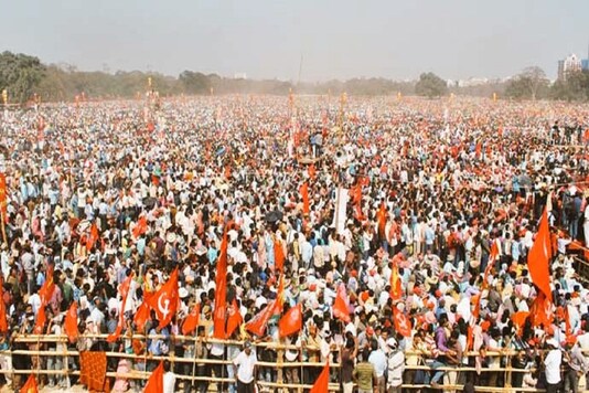 The  Left-Congress-ISF mega rally in Kolkata. 