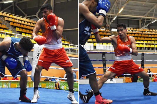 Manish Kaushik (in red in the left picture) and Mohammed Hasamuddin (in red in the right picture). (Photo Credit: BFI)
