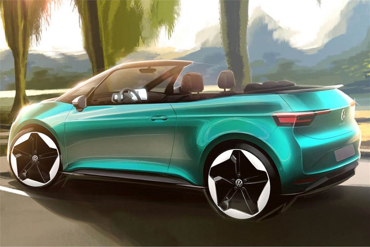 Volkswagen ID 3 Convertible EV Sketches Released Revealing the Electric