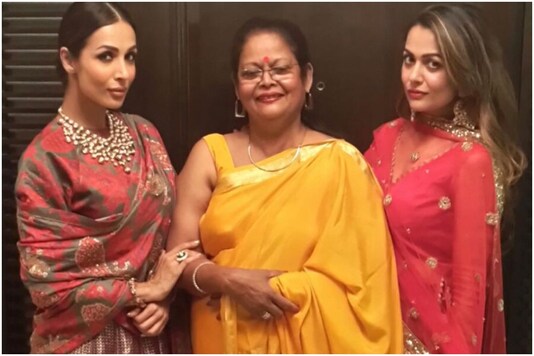 Malaika Arora with her mother Joyce and sister Amrita.