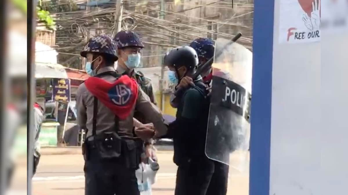 Video Shows Myanmar Police Hold US Agency Journalist Covering Coup Protests in Chokehold, Arrest Him