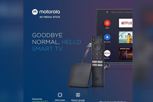 motorola 4k android tv stick with built in chromecast launched in india priced at rs 3 999