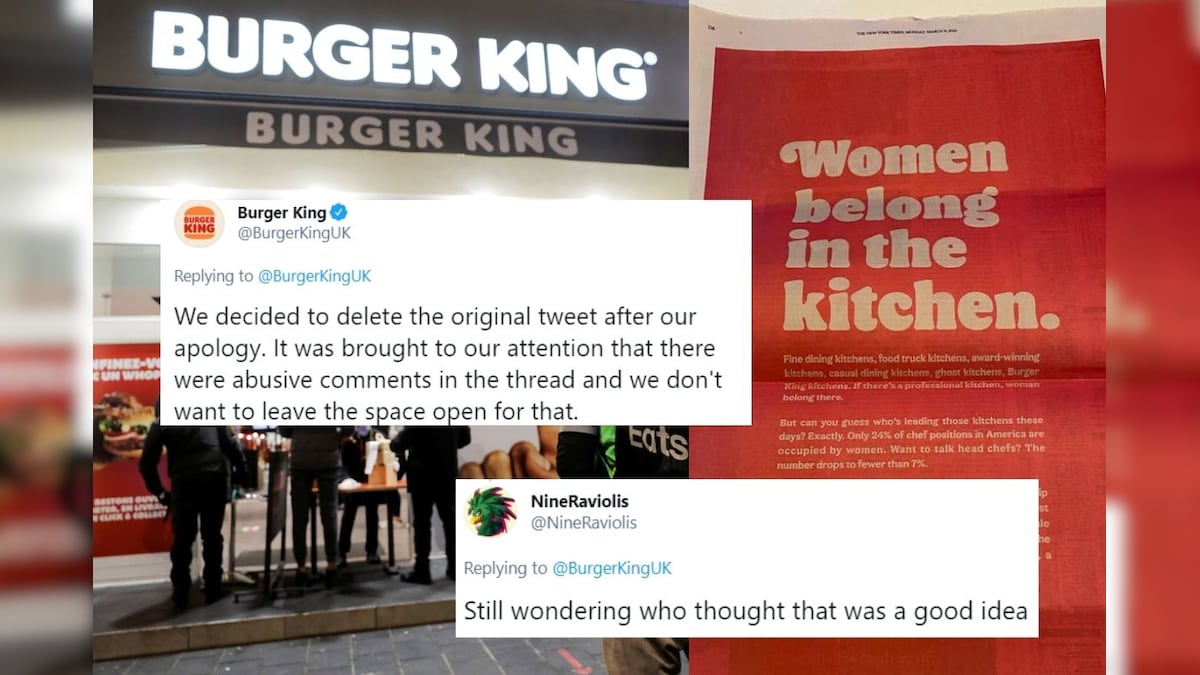 Burger King Takes Down 'Tone-deaf' Tweet on Women in Kitchens, Outraged Netizens Say 'Too Late'