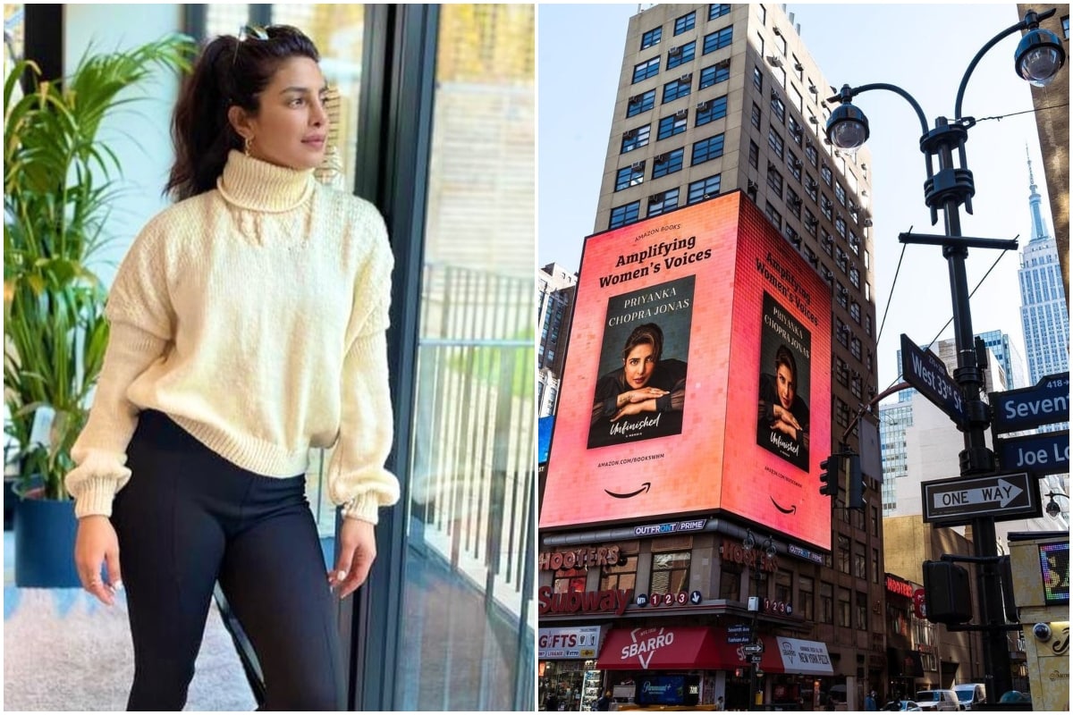 Priyanka Chopra Thrilled to See Her Book Unfinished on 6-Storey Billboard in New York City
