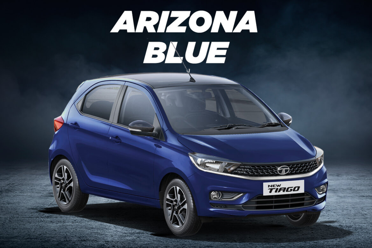 Tata Tiago Hatchback Now Available With New Arizona Blue Paint Option ...