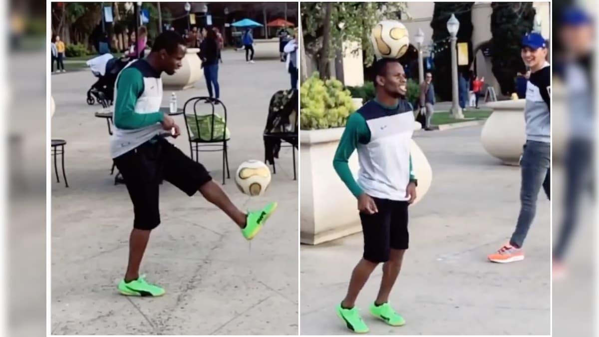 Man Sets Guinness Record after Moonwalking for 32 Feet with Football on Head