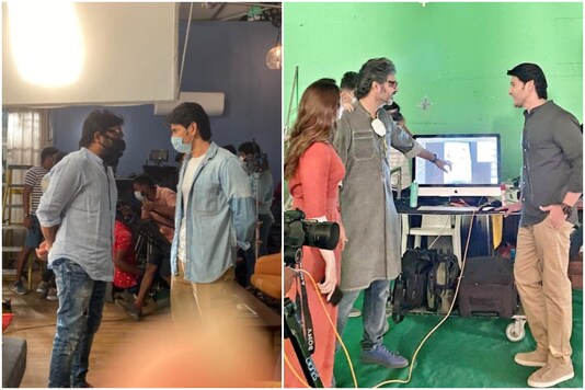 Pictures from the sets of the ad shoot.