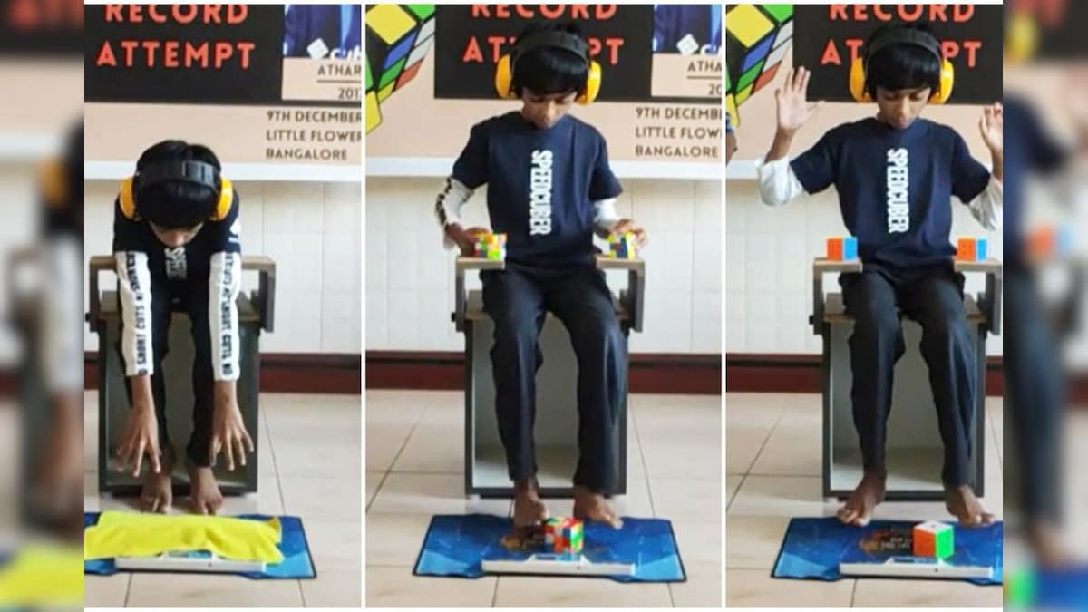 Bengaluru Boy Sets a New World Record for Solving Three Rubik's Cubes at Once