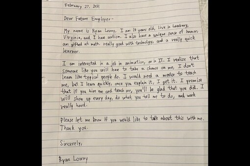 Young Autistic Man Has Heartfelt Request For Future Employers Gets Response From Microsoft And Amazon Young Autistic Man Has Heartfelt Request For Future Employers Gets Response From Microsoft And Amazon