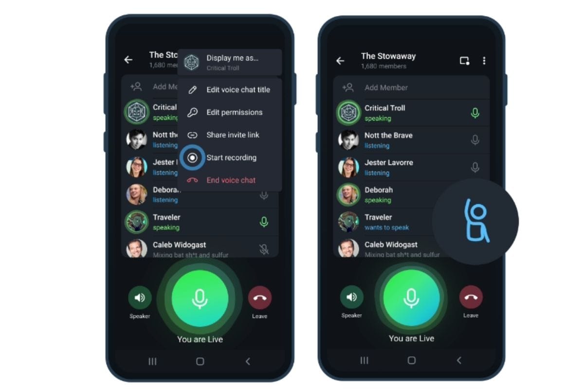 telegram voice chats