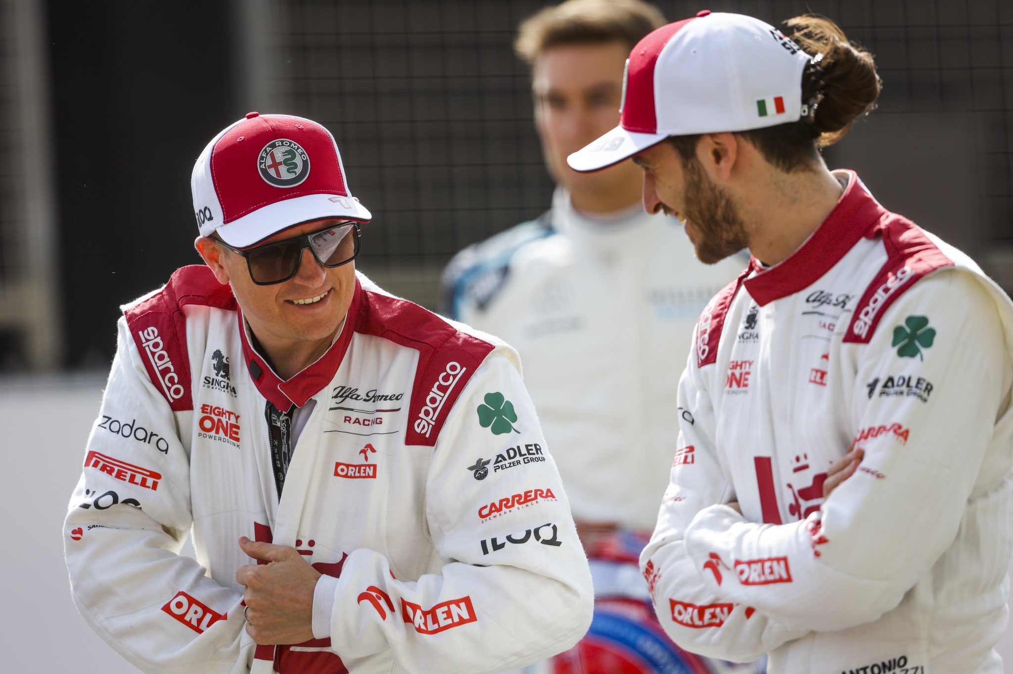  Alfa Romeo - Kimi Raikkonen Et Antonio Giovinazzi (Twitter)