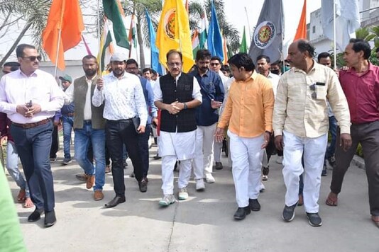 IPS officer Vinod Mall took out the first yatra in April 2018 between Kushinagar and Maghar. (News18)