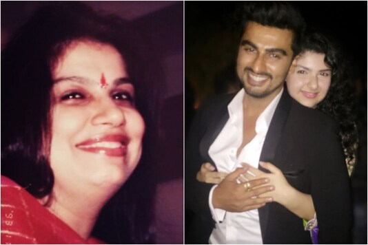 Arjun and Anshula Kapoor (R)