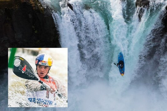 Extreme kayaker Nouria Newman had to overcome a severe lack of water and violent winds when she travelled to Iceland for the first time to tackle its scenic rivers. (Credit: Red Bulls via REUTERS)