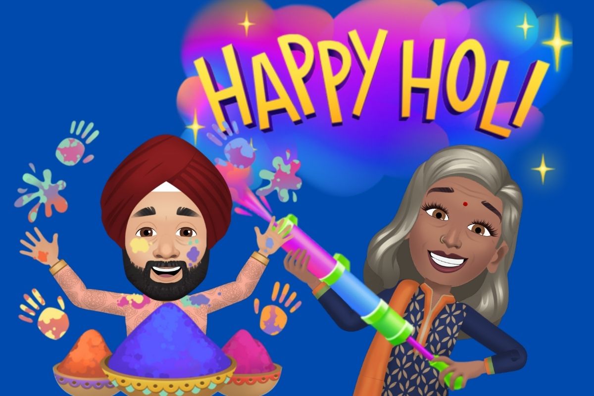 happy holi emoji in whatsapp