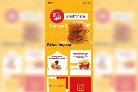 McDonald's app.
