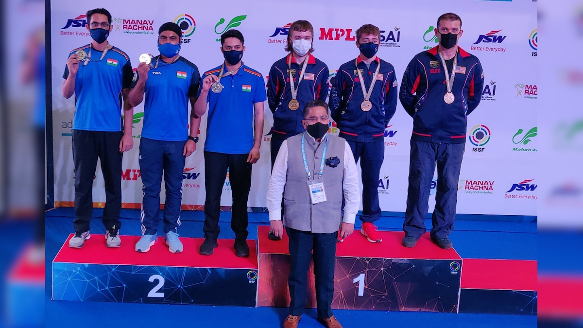 New Delhi Shooting World Cup: India Settle for Silver in Men's 25m Rapid Fire Pistol Team Event