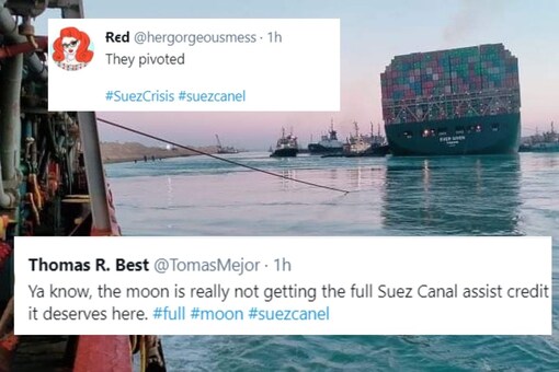 Container Ship Stuck In Suez Canal Turns After 6 Days Twitter Floats Its Best Memes