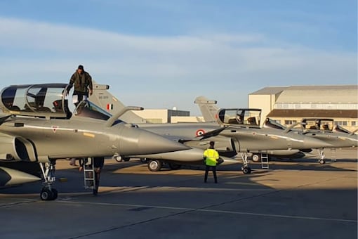 The fourth batch of Rafales landed on Indian soil. (Indian Air Force/Twitter)