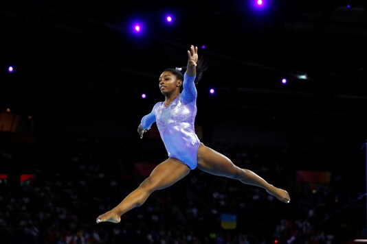 Simone Biles Returns To Competition With Historic Yurchenko Double Pike Vault