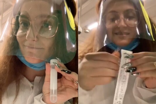 Elli AvrRam takes her own Covid-19 test in Sweden
