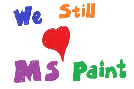 Microsoft's old poster that announced MS Paint's arrival on then-called Windows Store
