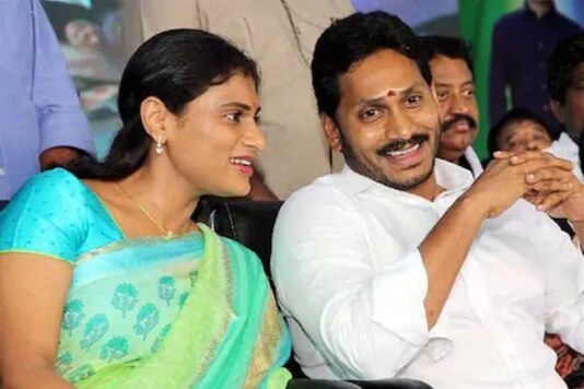 File photo of YS Sharmila Reddy, with her brother, Andhra Pradesh CM Jagan Mohan Reddy. (Image: News18)